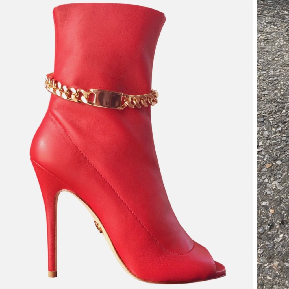 Stana Ruby Calf Sock Boots  38/US7.5 Monica Chiang - Picture 2 of 4